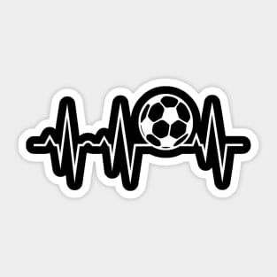 Soccer Heartbeat Sticker